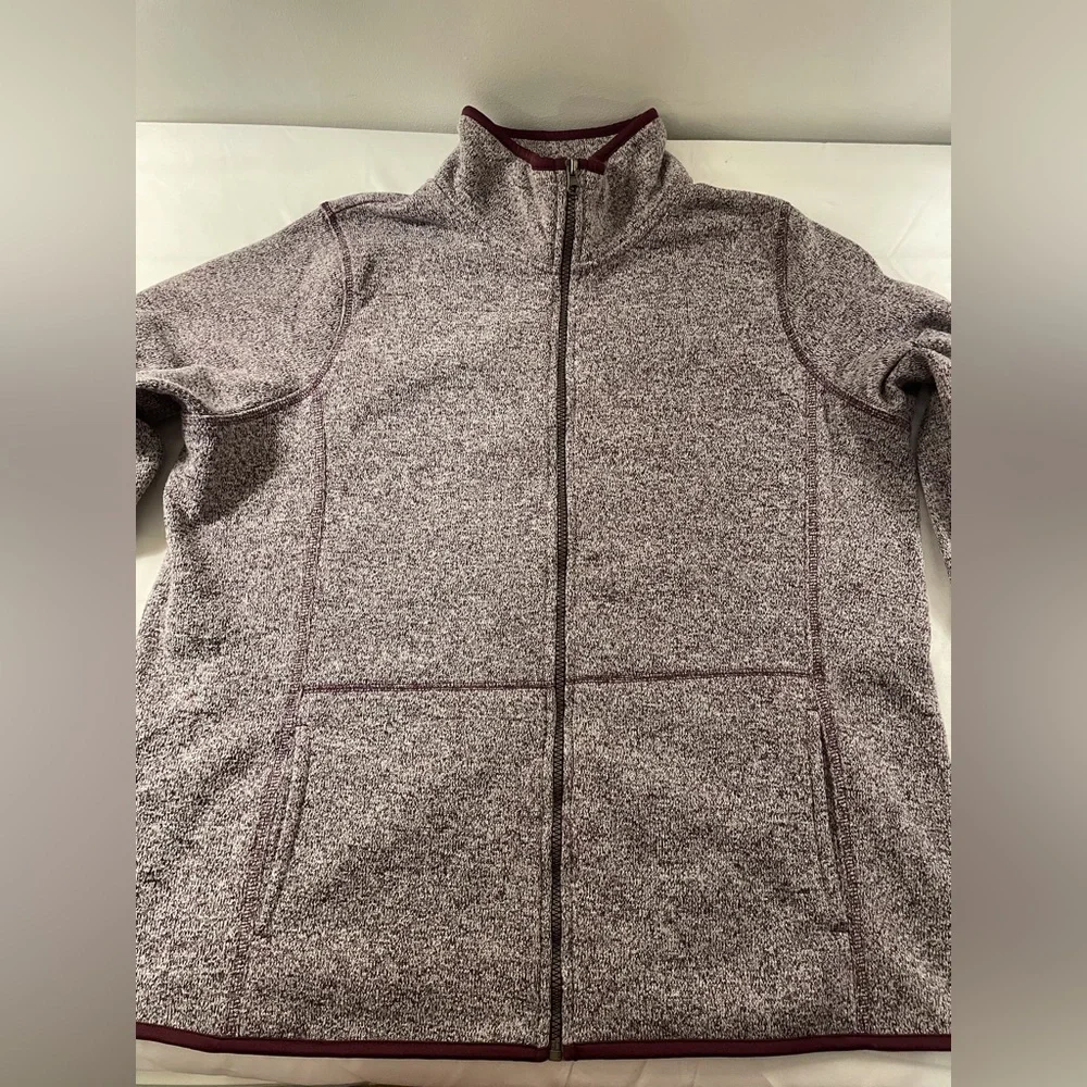 Jason Maxwell Full Zip Fleece Jacket with Pockets Purple Size 1X - Picture 5 of 16